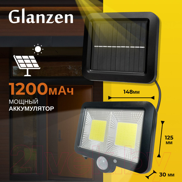 Изображение товара Прожектор Glanzen FAD-0006-7-solar