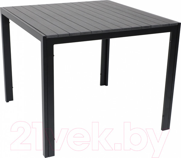 Изображение товара Стол садовый AksHome Sicily 90x90x73 (сталь черная/черный)