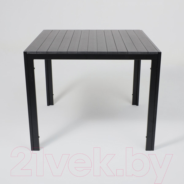 Изображение товара Стол садовый AksHome Sicily 90x90x73 (сталь черная/черный)