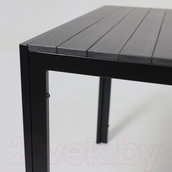 Изображение товара Стол садовый AksHome Sicily 90x90x73 (сталь черная/черный)