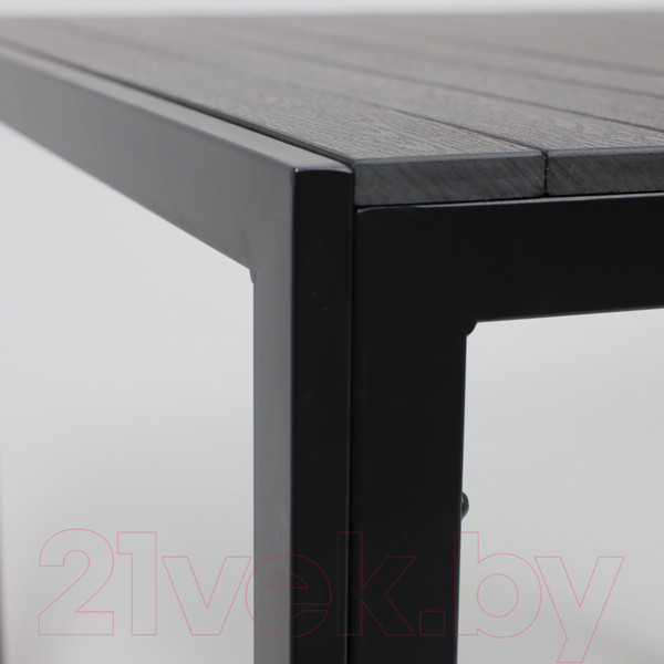 Изображение товара Стол садовый AksHome Sicily 90x90x73 (сталь черная/черный)