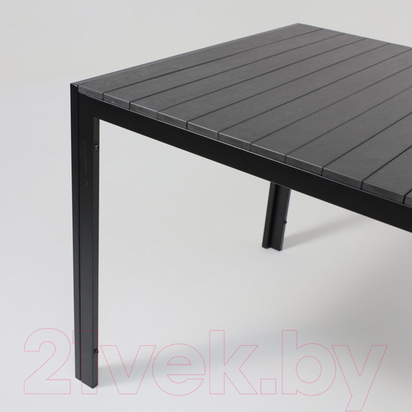 Изображение товара Стол садовый AksHome Sicily 90x90x73 (сталь черная/черный)