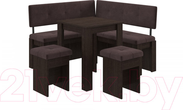 Изображение товара Обеденный стол Genesis Мебель 60x60x76 (венге)