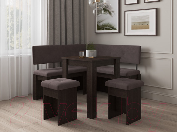 Изображение товара Обеденный стол Genesis Мебель 60x60x76 (венге)