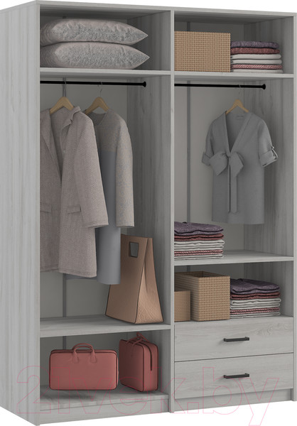 Изображение товара Шкаф Genesis Мебель Светлана 4 двери (сосна белая Loft/венге)