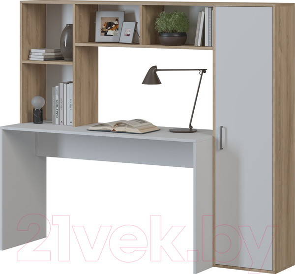 Изображение товара Письменный стол Genesis Мебель Прямой (дуб сонома/белый)