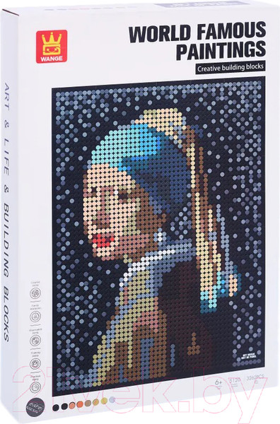 Изображение товара Микроконструктор Wange Картина Девушка с жемчужной сережкой / 143659 (3262эл)