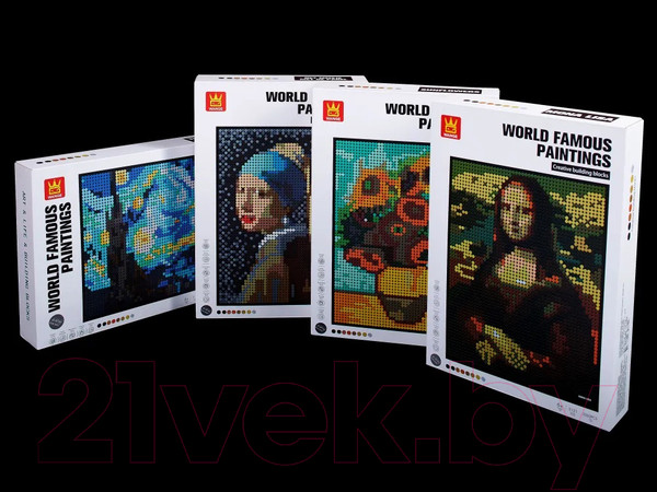 Изображение товара Микроконструктор Wange Картина Девушка с жемчужной сережкой / 143659 (3262эл)