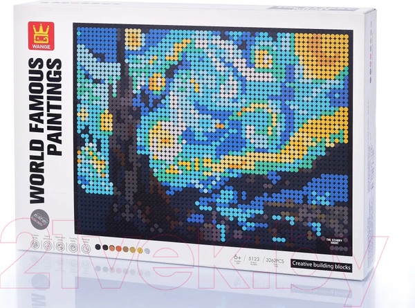 Изображение товара Микроконструктор Wange Картина Звездная ночь / 143656 (3262эл)