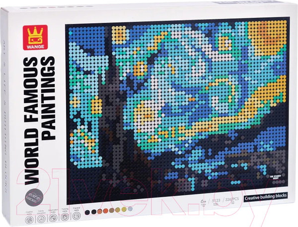 Изображение товара Микроконструктор Wange Картина Звездная ночь / 143656 (3262эл)