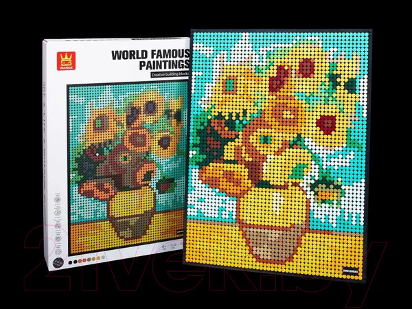 Изображение товара Микроконструктор Wange Картина Подсолнухи / 143656 (3262эл)