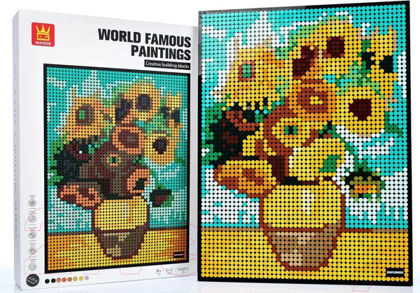 Изображение товара Микроконструктор Wange Картина Подсолнухи / 143656 (3262эл)