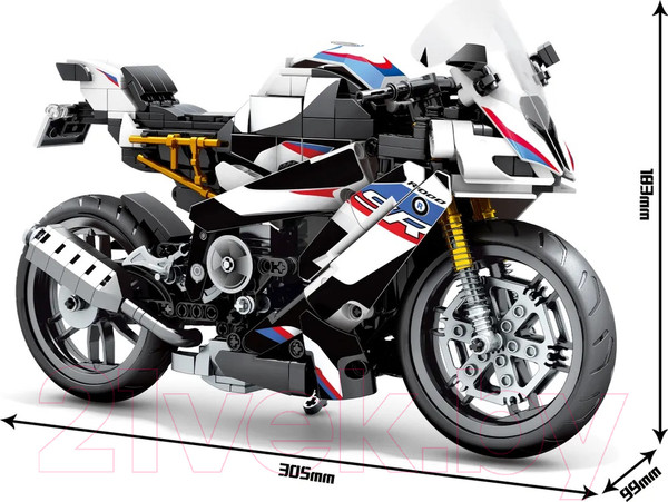 Изображение товара Конструктор Sembo Мотоцикл Мото-лед 169451 (814эл)