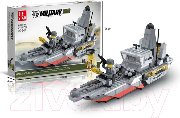 Изображение товара Конструктор Jie Star Легкий фрегат / 53776 (214эл)