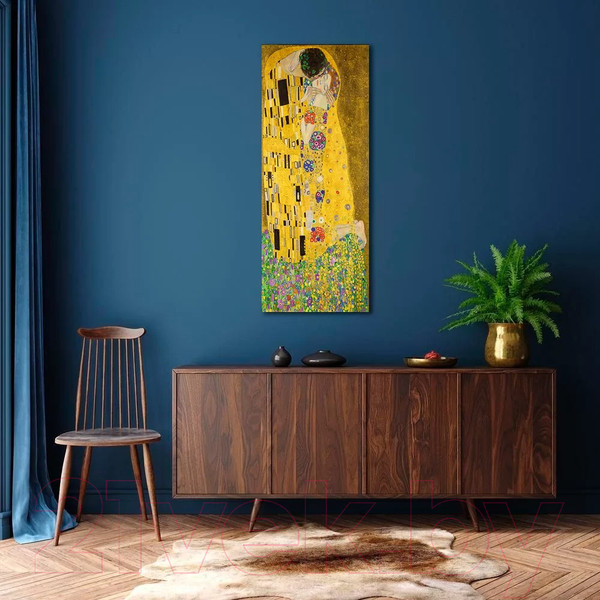 Изображение товара Картина на стекле Stamprint Поцелуй Г. Климт PT002 (125x50)