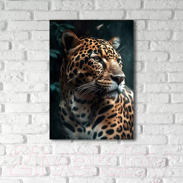 Изображение товара Картина на стекле Stamprint Взгляд леопарда AN015 (100x70)