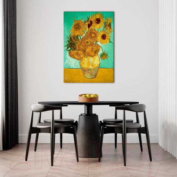 Изображение товара Картина на стекле Stamprint Подсолнухи 1 В. ван Гог PT005 (100x70)