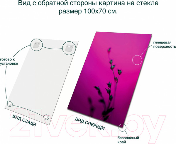 Изображение товара Картина на стекле Stamprint Растение SP023 (100x70)