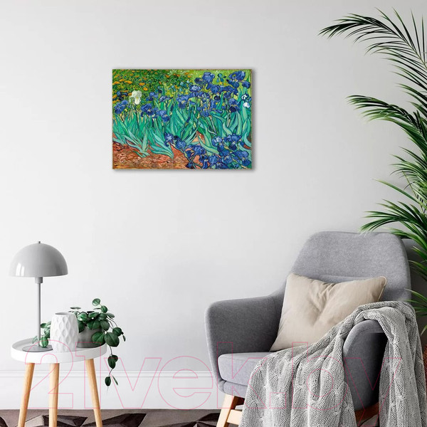 Изображение товара Картина на стекле Stamprint Ирисы В. ван Гог PT007 (50x70)