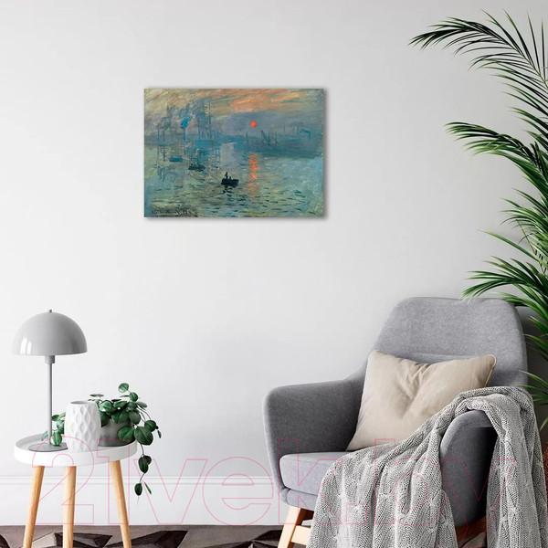 Изображение товара Картина на стекле Stamprint Впечатление К. Моне PT014 (50x70)