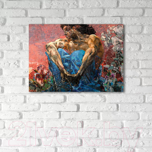 Изображение товара Картина на стекле Stamprint Демон сидящий М. А. Врубель PT022 (50x70)