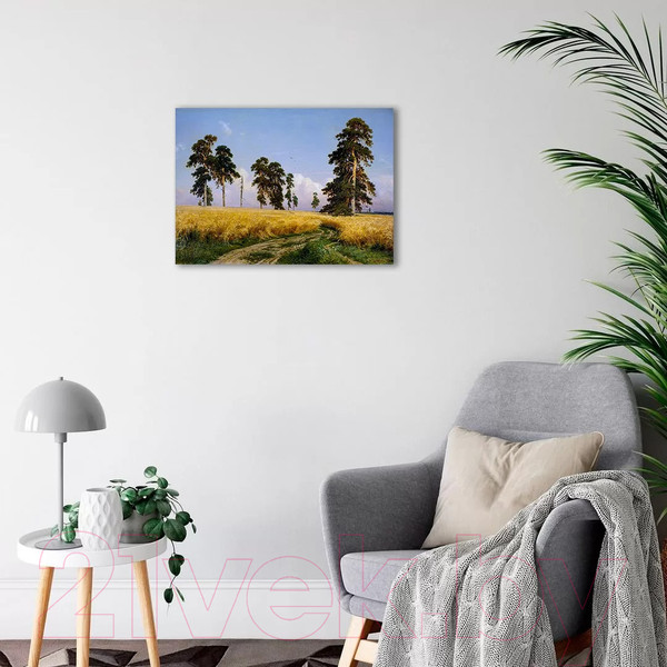 Изображение товара Картина на стекле Stamprint Рожь И.И. Шишкин PT024 (50x70)