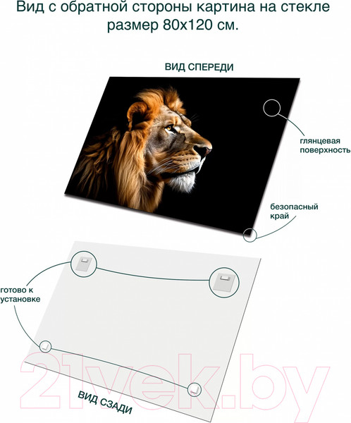 Изображение товара Картина на стекле Stamprint Смотрящий в даль AN014 (80x120)