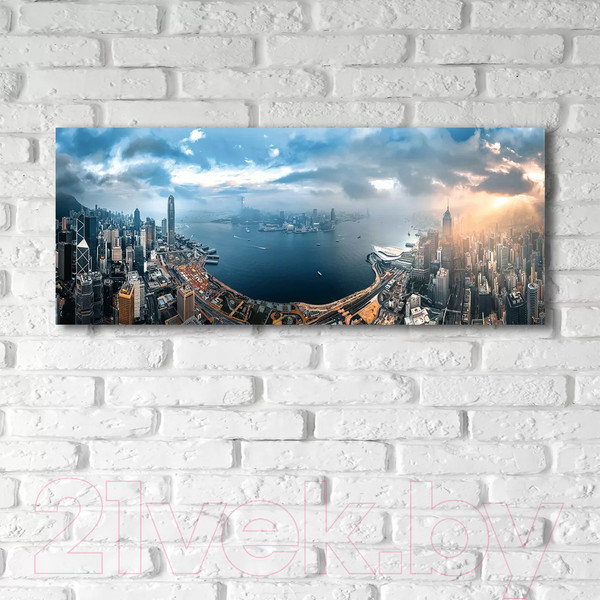 Изображение товара Картина на стекле Stamprint Порт в Гонконге ST030 (50x125)