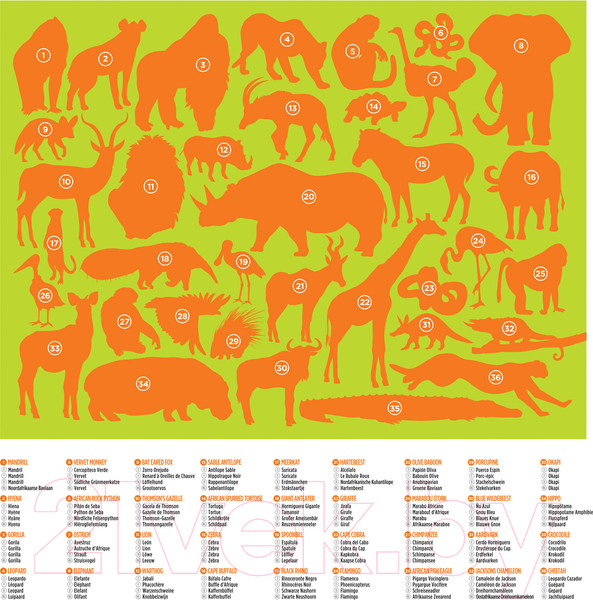 Изображение товара Пазл Crocodile Creek Дикие животные / 40542