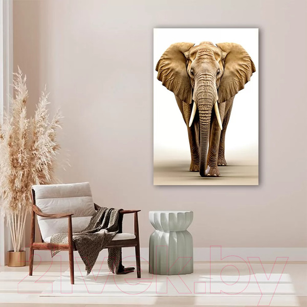 Изображение товара Картина на стекле Stamprint Песчаный слон AN017 (120x80)