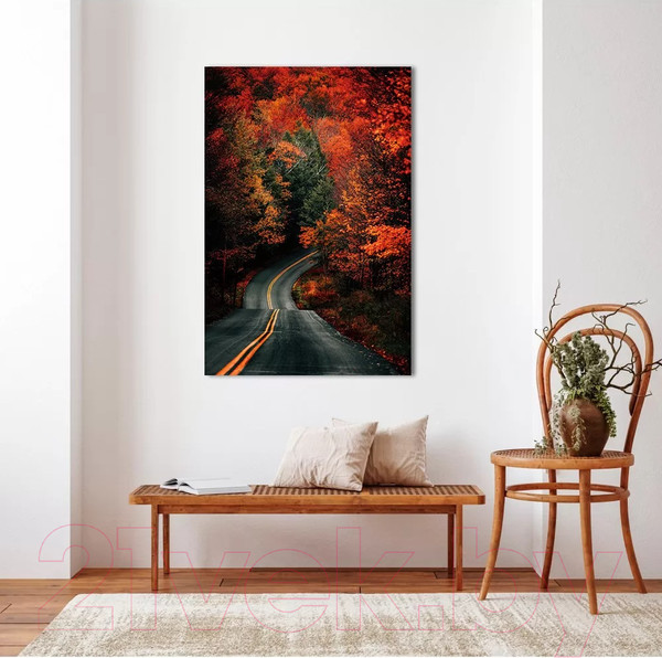 Изображение товара Картина на стекле Stamprint Дорога в осень NT025 (120x80)