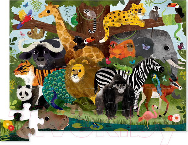 Изображение товара Пазл Crocodile Creek Дикие животные / 40763