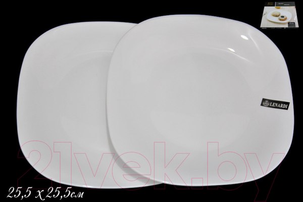 Изображение товара Набор тарелок Lenardi White 115-084 (2шт)