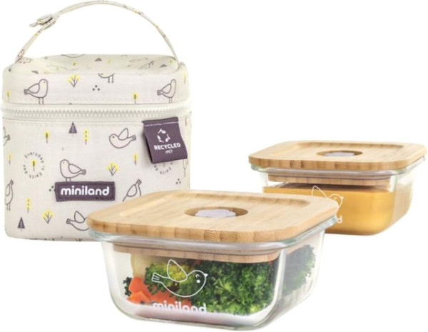Изображение товара Набор контейнеров Miniland Pack-2-Go Ecosquare / 89548