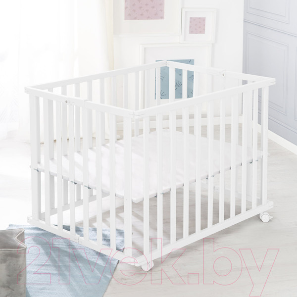 Изображение товара Игровой манеж Roba Foldable Playpen / 202703WE (белый)