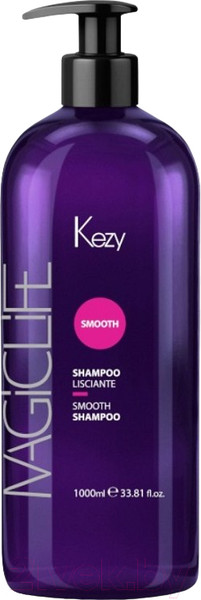 Изображение товара Шампунь для волос Kezy Smooth Shampoo Разглаживающий для вьющихся, непослушных волоc (1л)