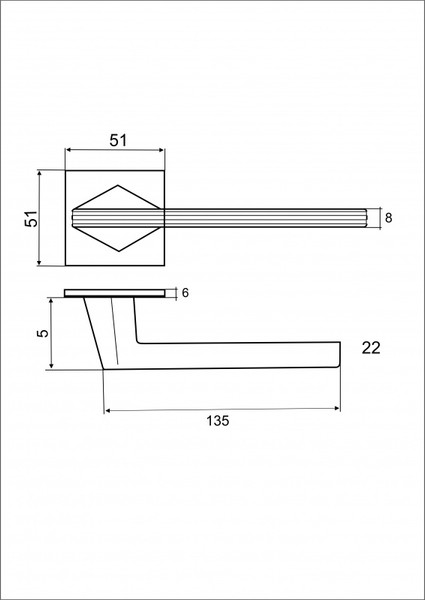 Изображение товара Ручка дверная Abriss R21.172 SSG (сатинированное золото)