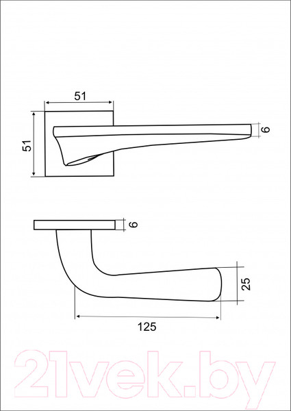 Изображение товара Ручка дверная Abriss R21.177 SSG (сатинированное золото)