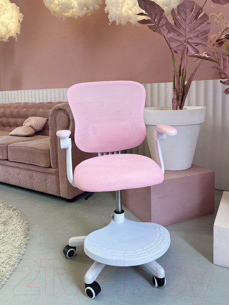 Изображение товара Кресло офисное Calviano Comfy (розовый, с подножкой)