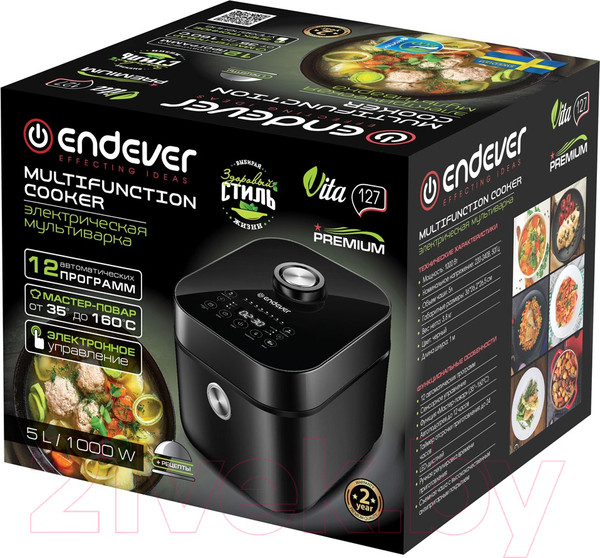 Изображение товара Мультиварка Endever Vita-127 (черный)