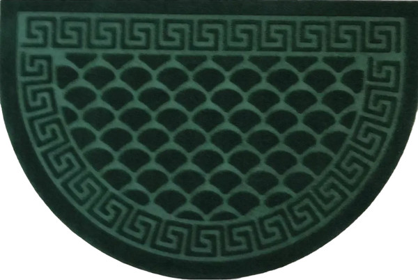 Изображение товара Коврик грязезащитный Kovroff Чешуйки полукруг 40x60 / ПП/04/01/06 (зеленый)