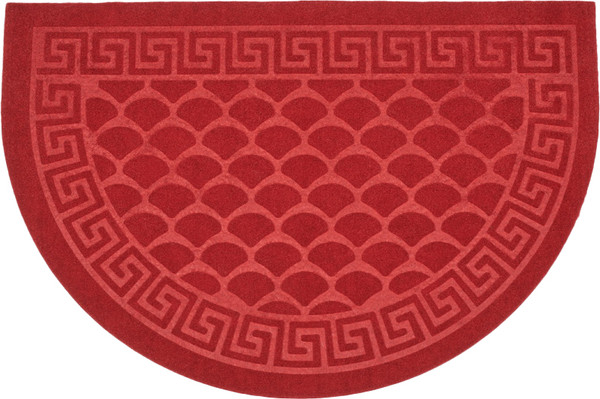 Изображение товара Коврик грязезащитный Kovroff Чешуйки полукруг 60x90 / ПП/04/03/05 (красный)