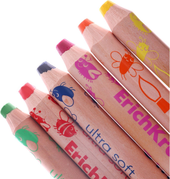 Изображение товара Набор цветных карандашей Erich Krause Baby Jumbo с точилкой / 61778 (6цв)
