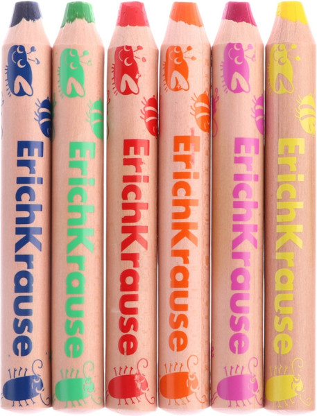 Изображение товара Набор цветных карандашей Erich Krause Baby Jumbo с точилкой / 61778 (6цв)