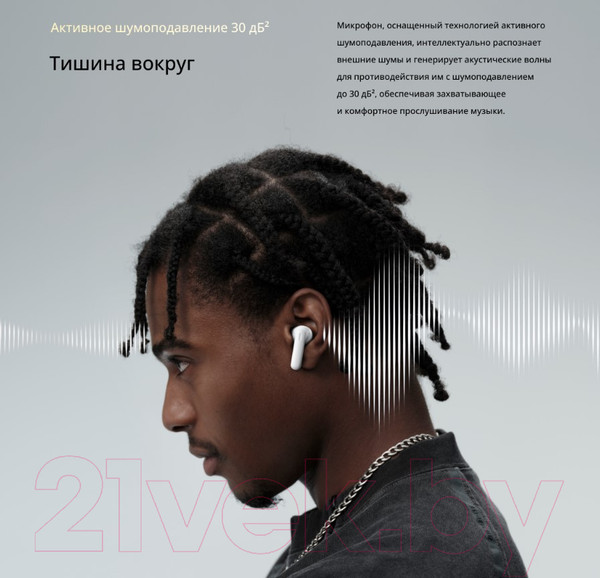 Изображение товара Беспроводные наушники Realme Buds T300 RMA2302 (белый)