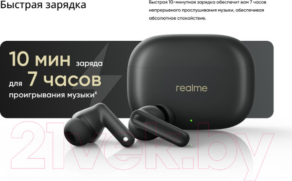Изображение товара Беспроводные наушники Realme Buds T300 RMA2302 (белый)