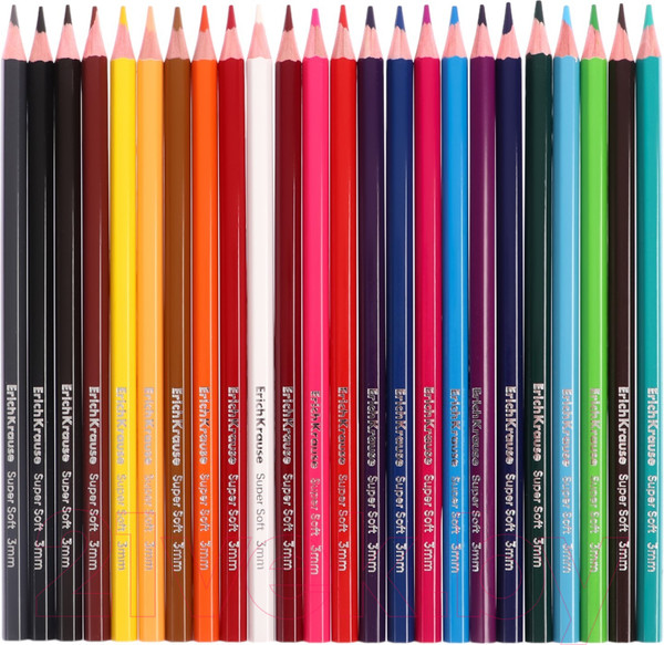 Изображение товара Набор цветных карандашей Erich Krause Jolly Friends / 61794 (24цв)