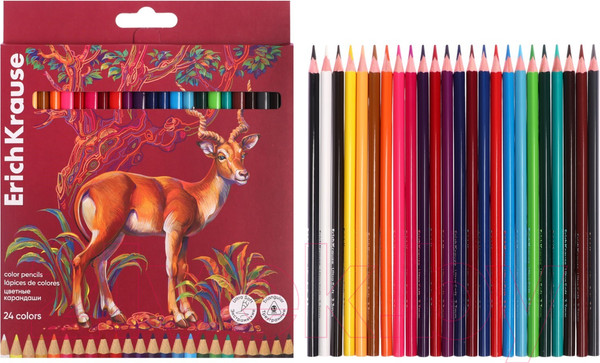 Изображение товара Набор цветных карандашей Erich Krause Safari / 61816 (24цв)