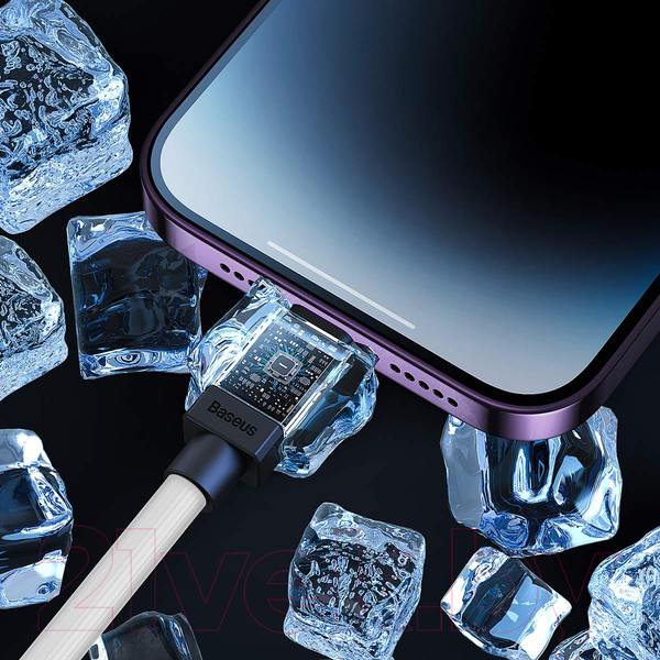 Изображение товара Кабель Baseus CoolPlay USB to iP 2.4A / CAKW000502 (2м, белый)