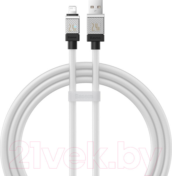 Изображение товара Кабель Baseus CoolPlay USB to iP 2.4A / CAKW000502 (2м, белый)